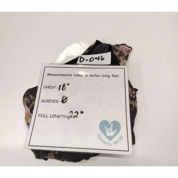 Wet Seal Women Sheer Lace Babydoll Top Floral Black Tier Tank Top Sz L Coquette - Picture 2 of 8